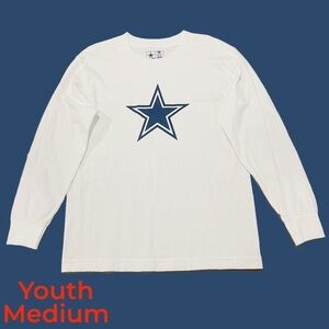 NFL Dallas Cowboys Long Sleeve Youth Logo Premier T-Shirt Size Medium 10/12